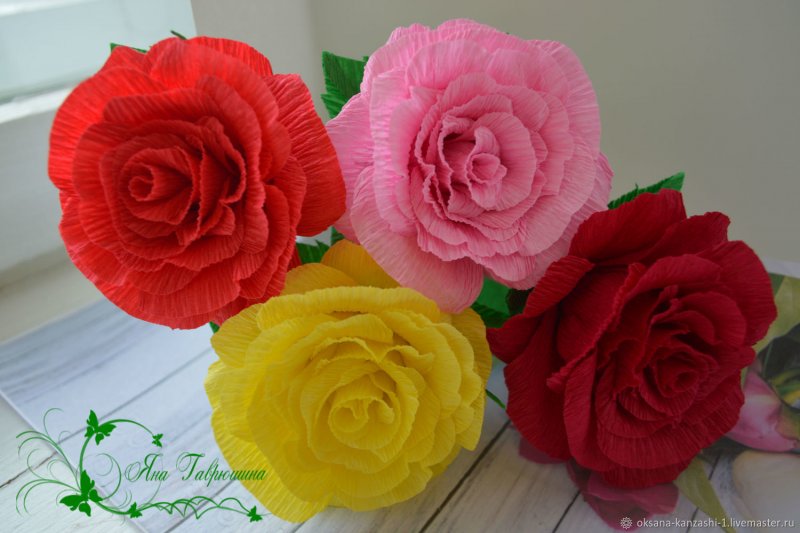 Заготовки для цветов из гофрированной бумаги