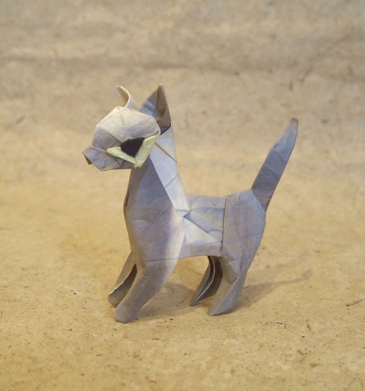 Кошка в технике оригами