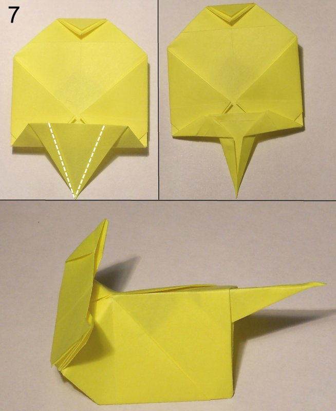 Оригами голова кошки из бумаги