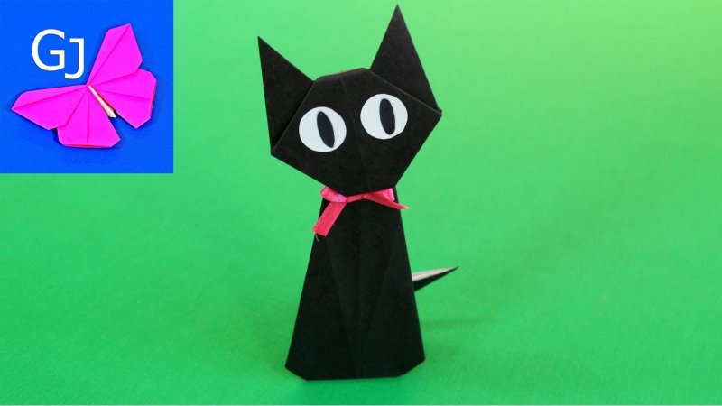Оригами кот дзи дзи