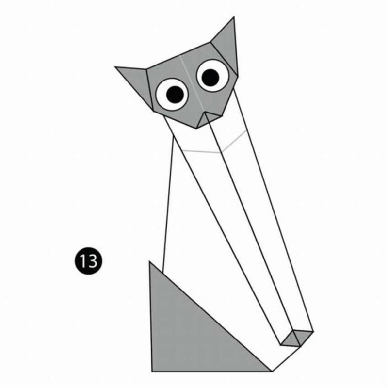 Оригами котенок