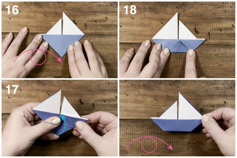 Как сложить кораблик из бумаги пошагово