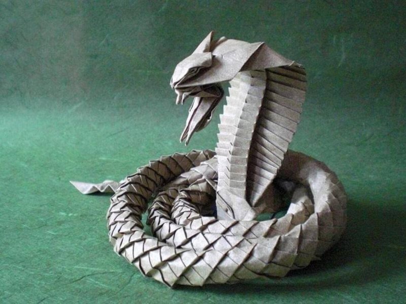 Поделка змейка из бумаги