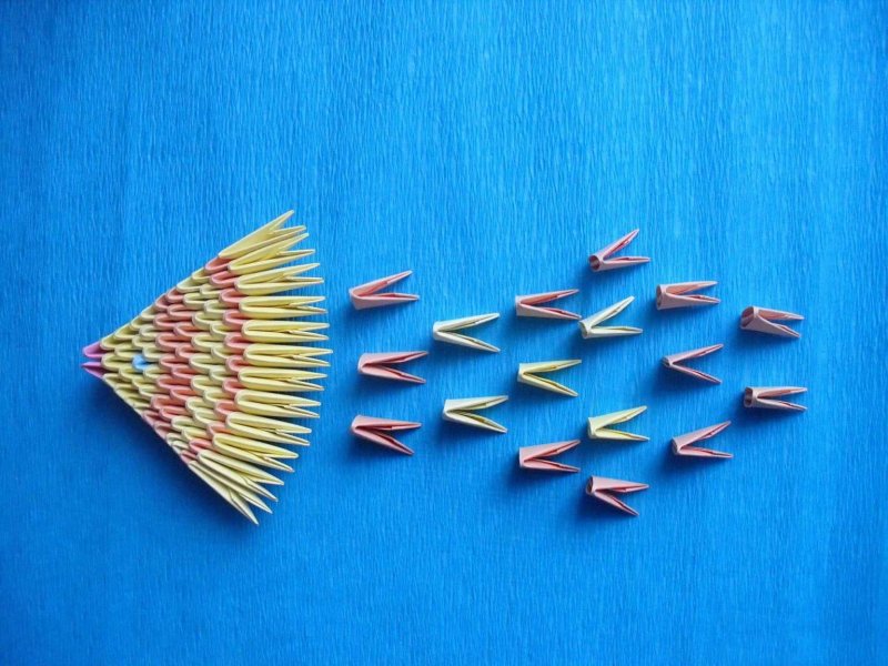 Модульное оригами рыба