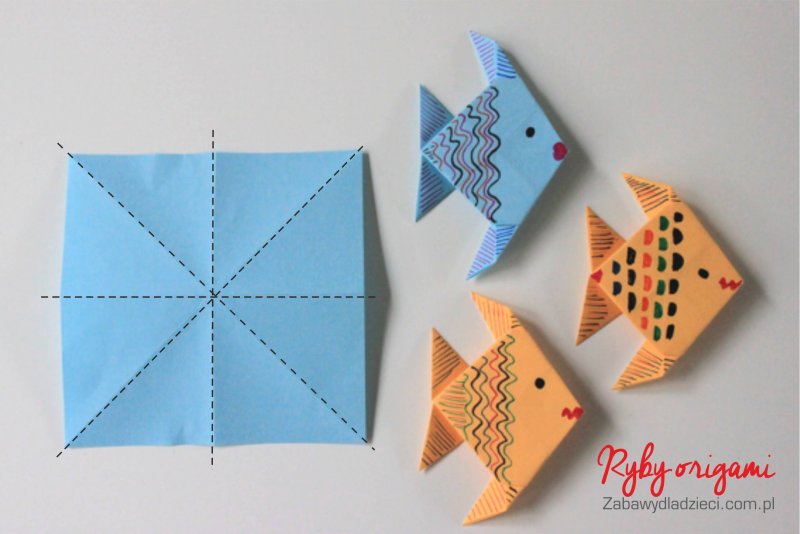Рыбы оригами для дошкольников