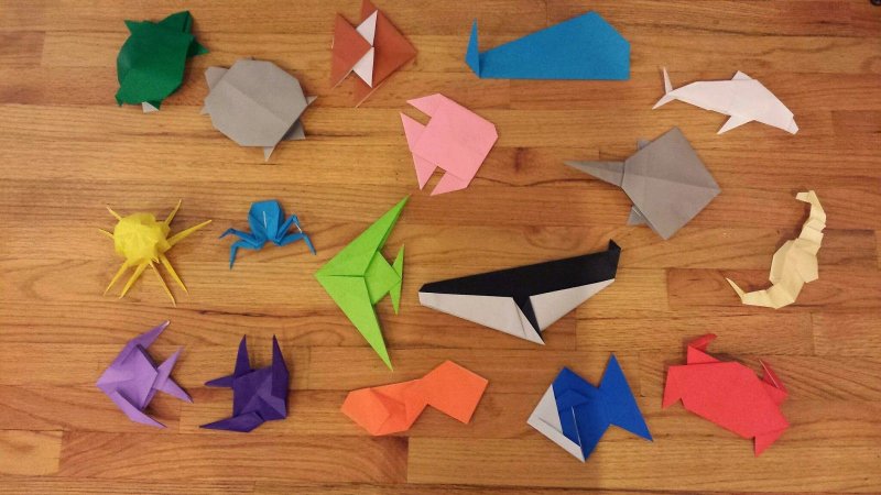 Оригами морские обитатели