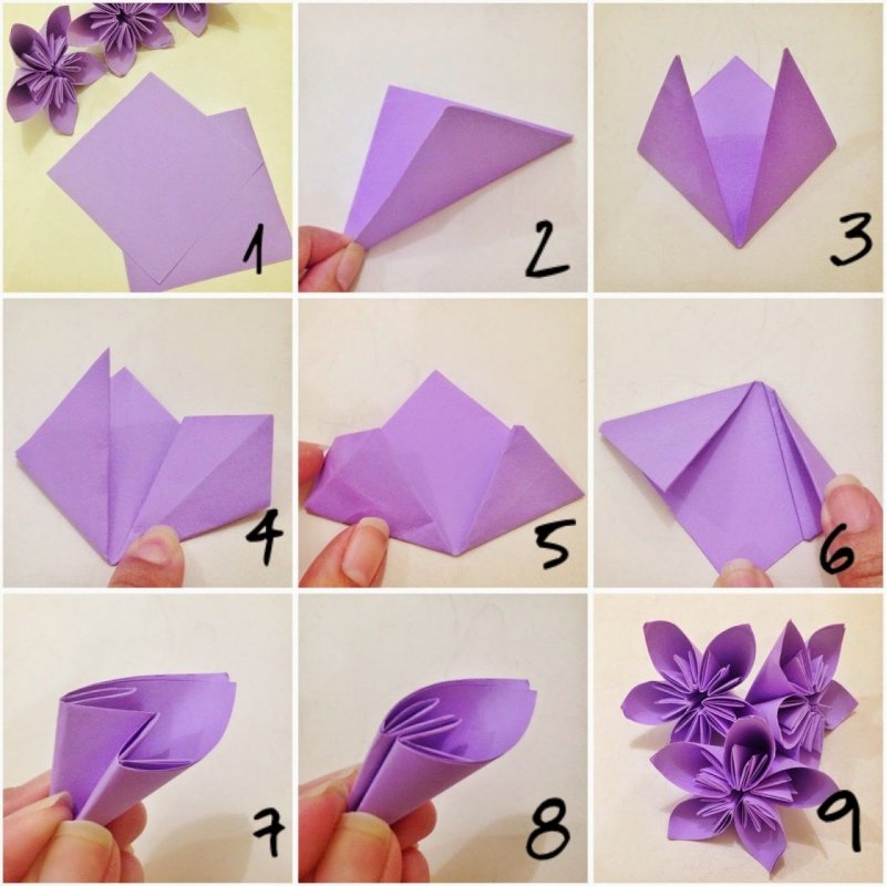 Маленькие оригами из бумаги