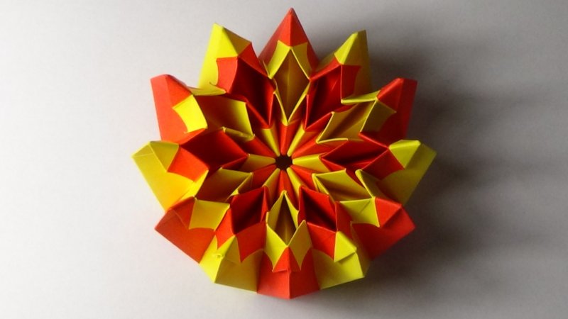 Оригами перевертыш из бумаги