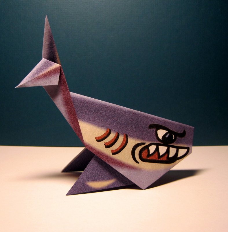 Акула поделка из бумаги