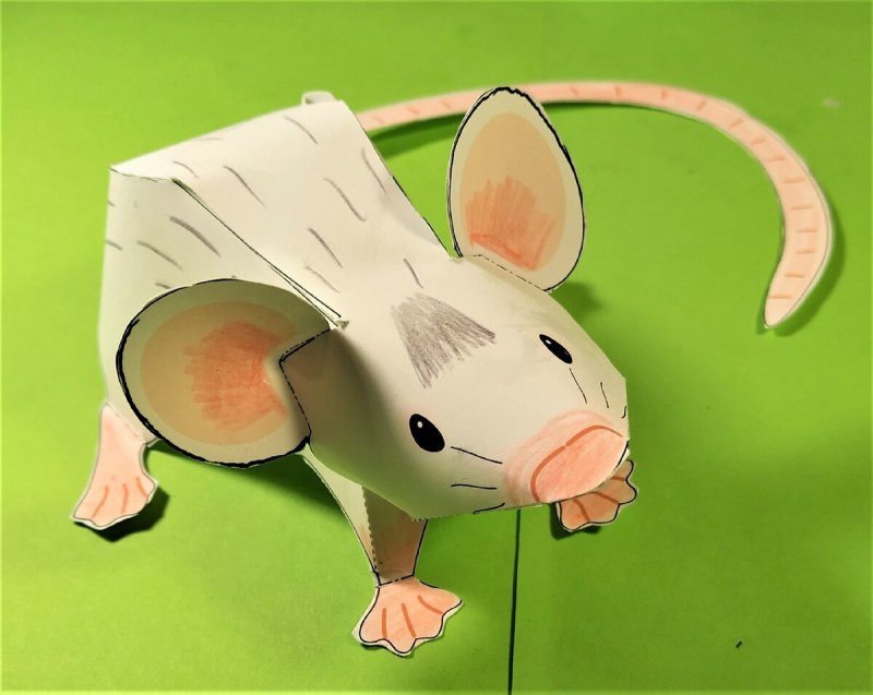 Мышка из бумаги