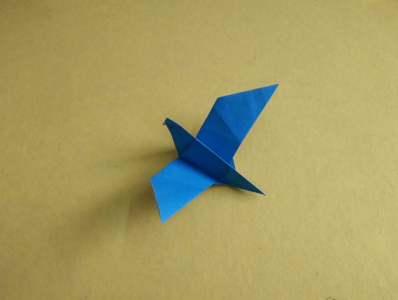Оригами птичка из бумаги для детей