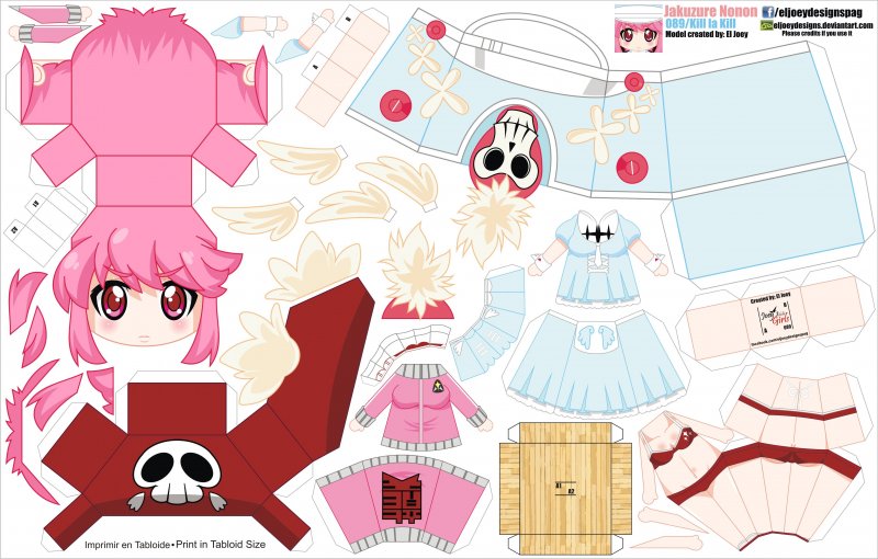 Monster Musume бумажные куклы