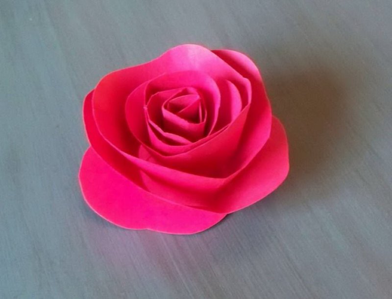 Оригами объемная роза