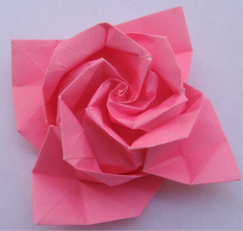Как сделать розу из бумаги а4 своими руками