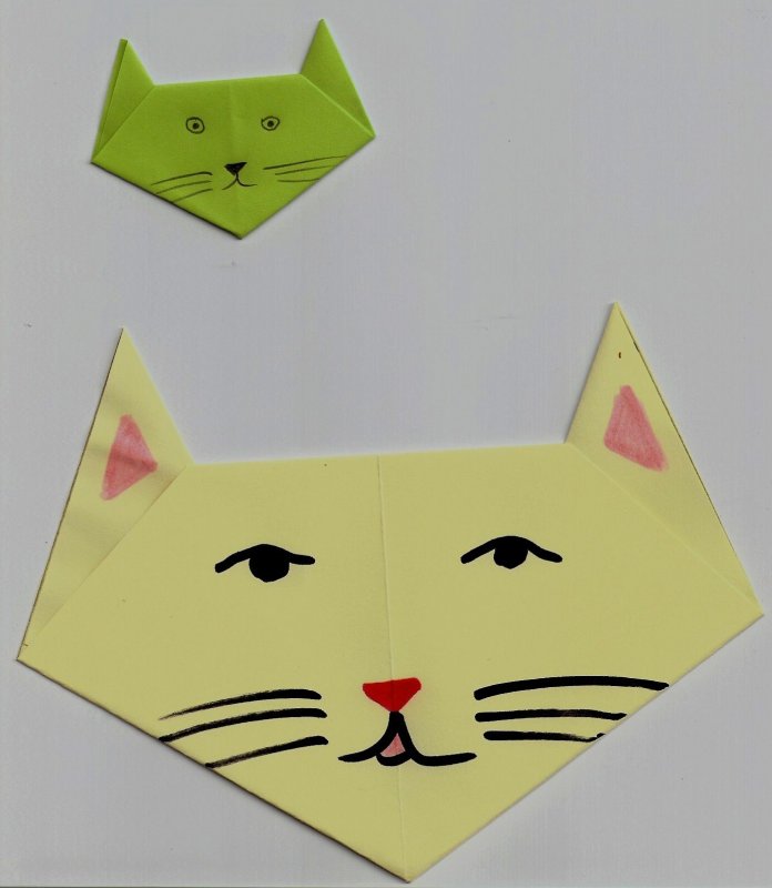 Объемные котики из бумаги