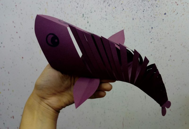3d рыбка из бумаги