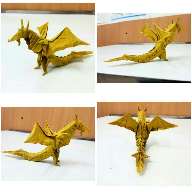 Модульное оригами дракон Беззубик