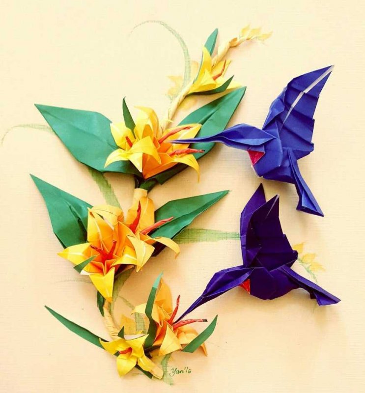 Объемные цветы оригами
