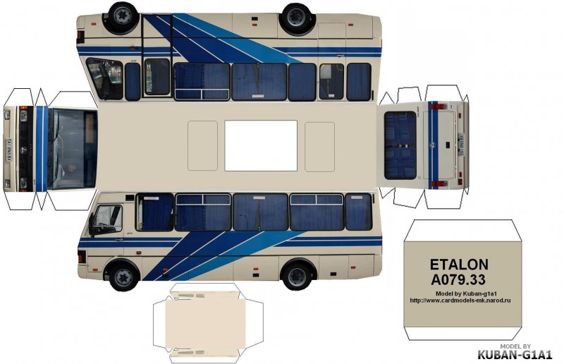 Бумажное моделирование автобус ПАЗ
