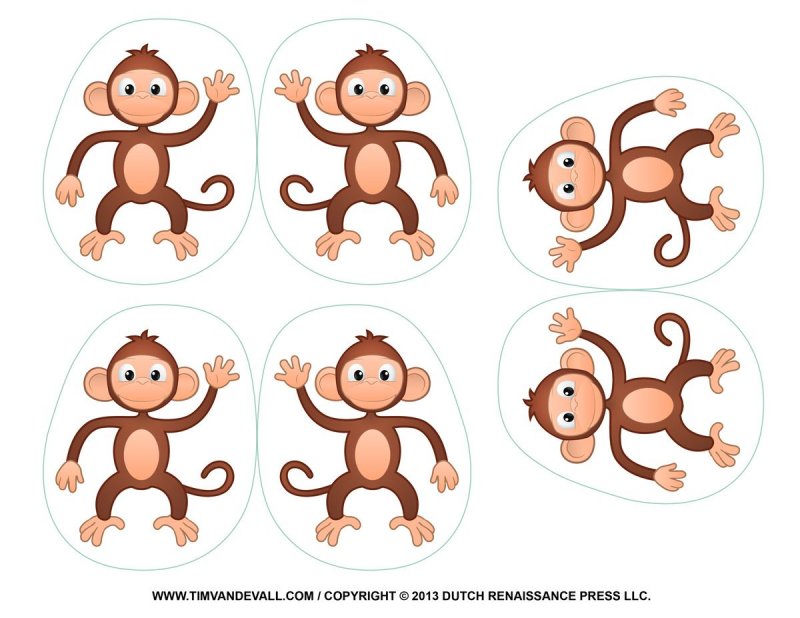 Задания для детей с обезьянками