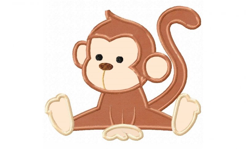 Аппликация обезьянка для малышей