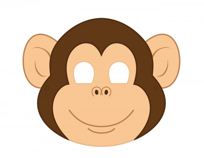 Маска обезьянки для детей