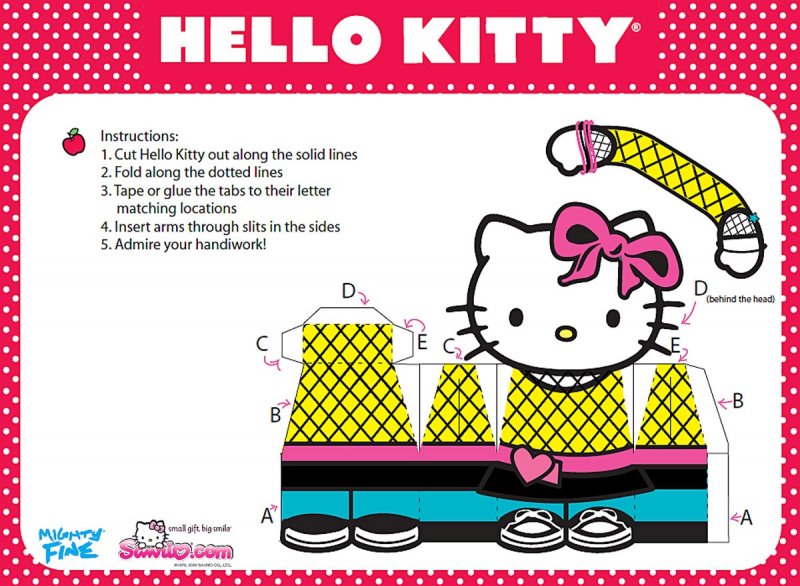 Hello Kitty из бумаги