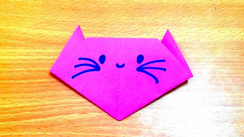 Милый котик из бумаги