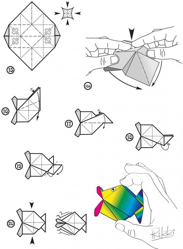 Фигурки из оригами для начинающих схемы сборки