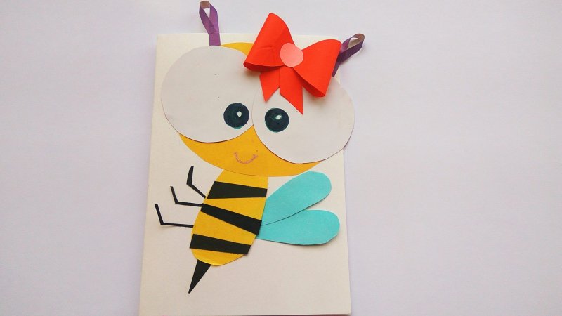Пчелка аппликация для детей