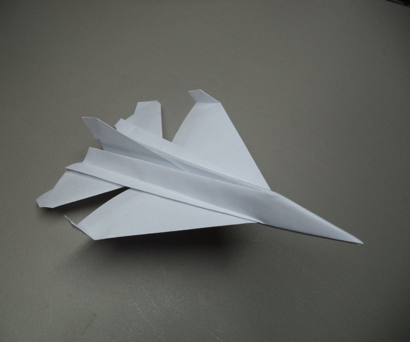 Оригами самолет f16