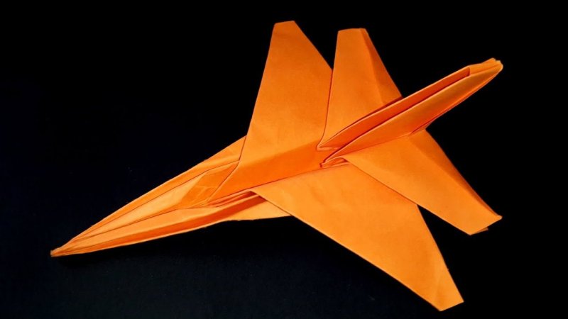Оригами самолет f16
