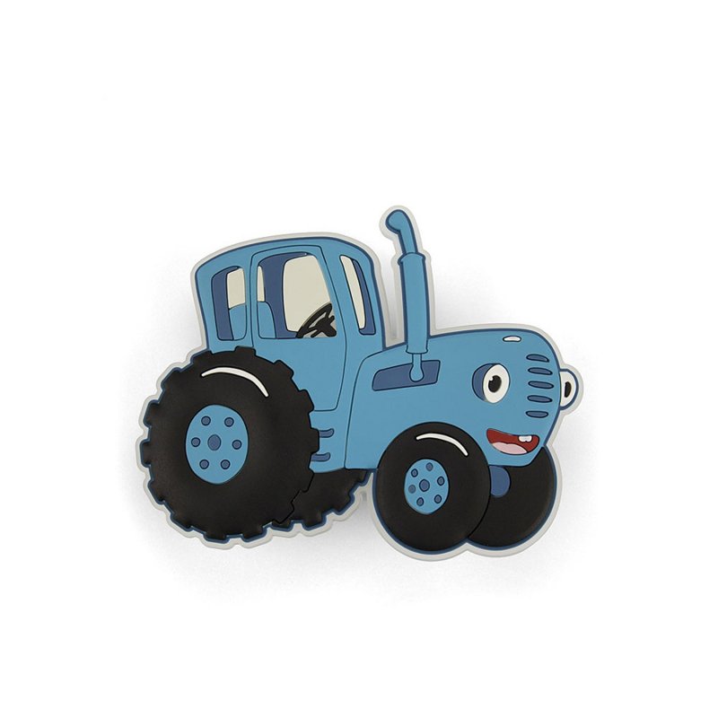 Синий трактор сзади