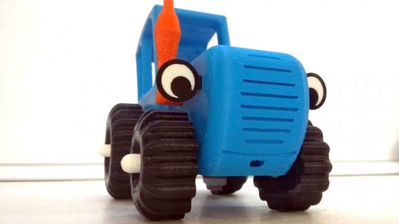 Пиньята синий трактор