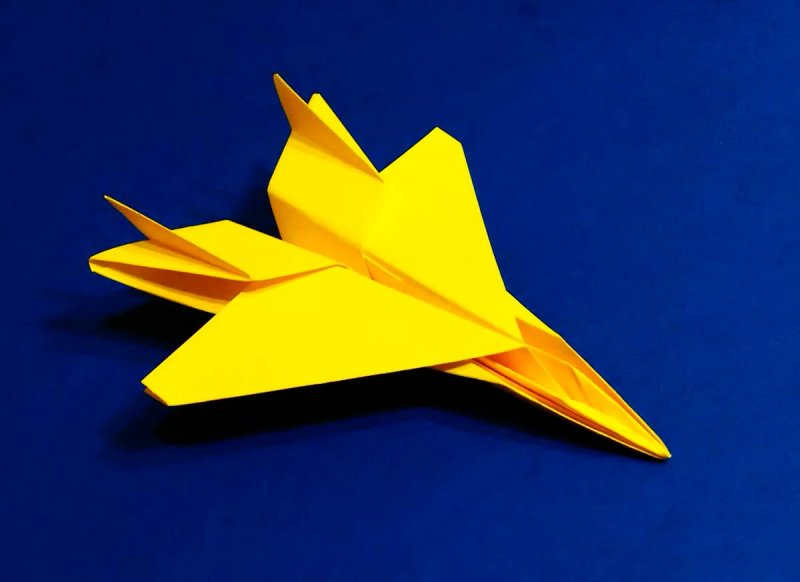 Оригами самолёт истребитель ф15