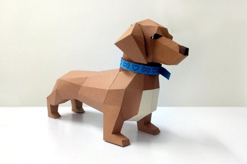 Собака овчарка Papercraft
