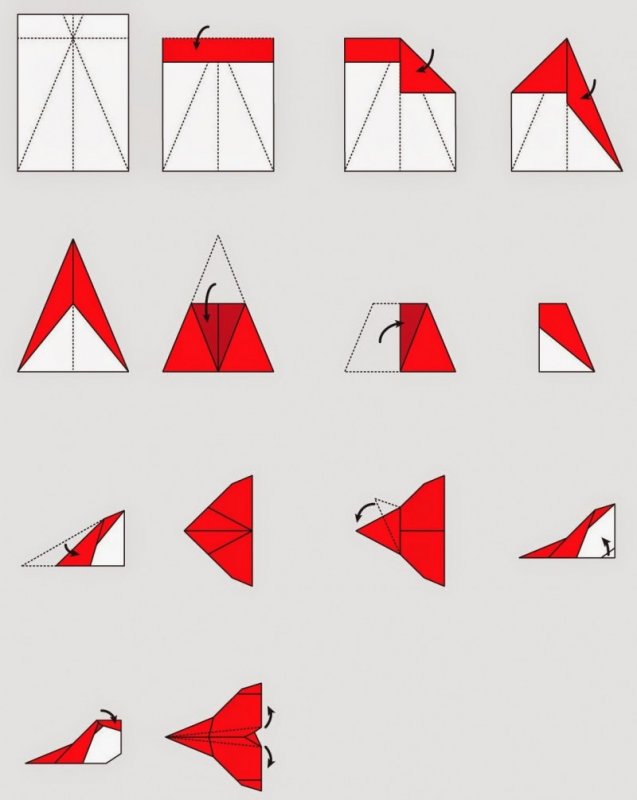 Оригами самолётики из бумаги