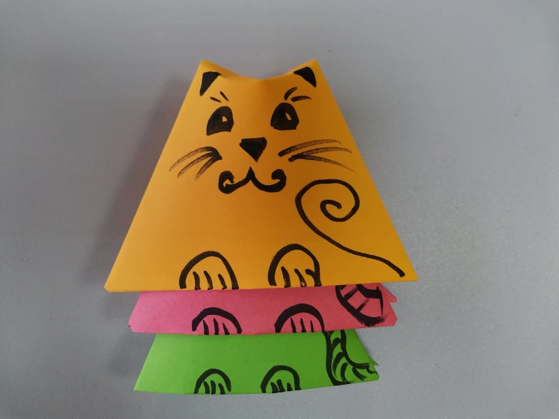 Кошки матрешки из бумаги