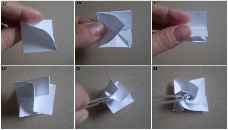Цветок оригами простой