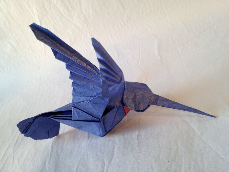 Птичка из оригами