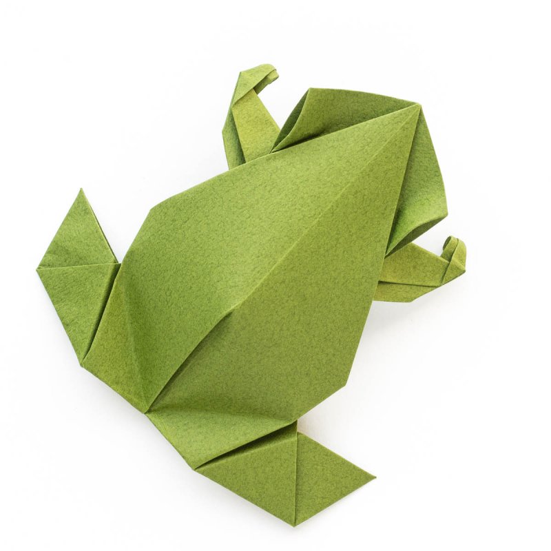 Оригами голова лягушки