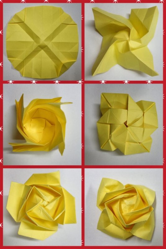 Роза из оригами
