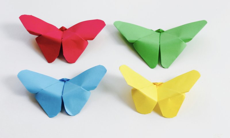 Бабочки оригами из бумаги объемная