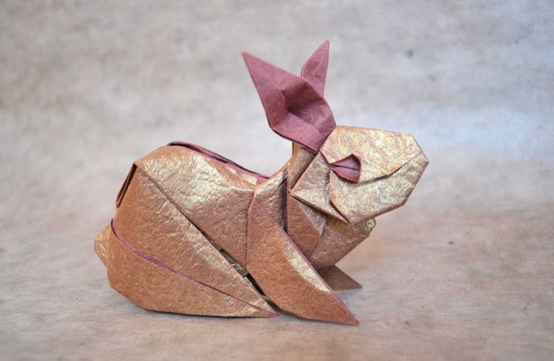 Кролик оригами прыгучий