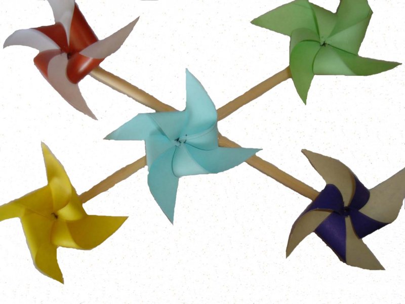 Оригами ветряная мельница