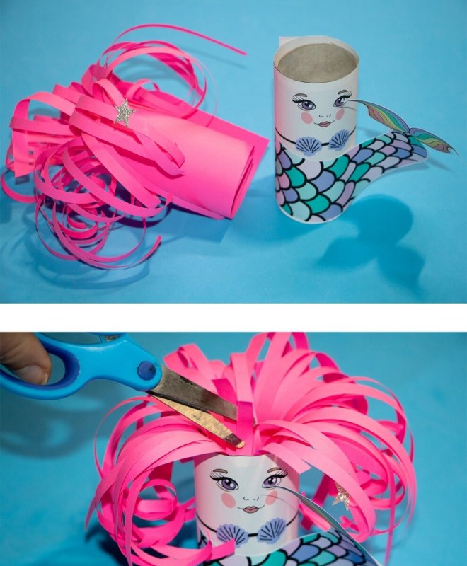 Кукла из втулки от туалетной бумаги