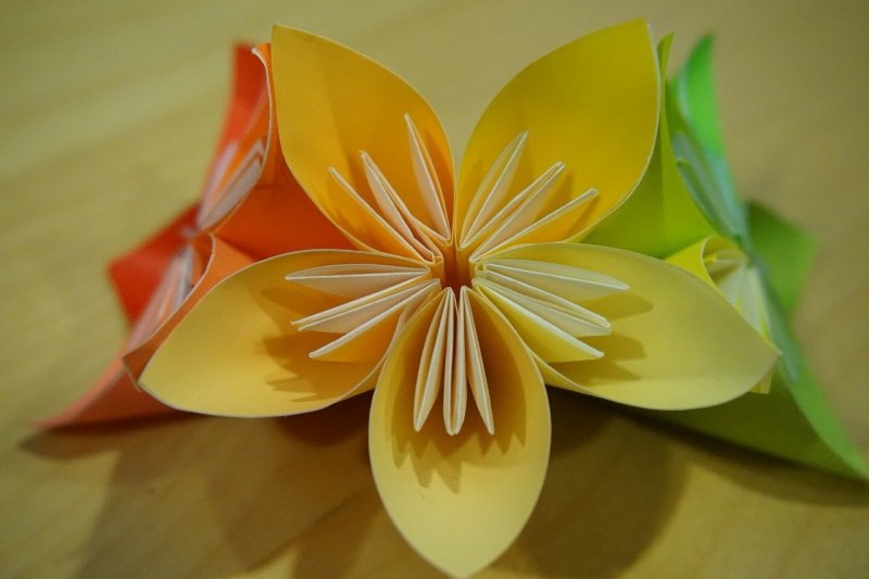 Оригами осенние цветы