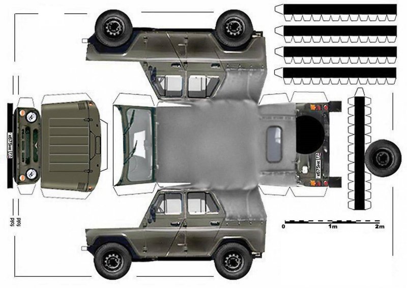 Развертки кузова УАЗ 469
