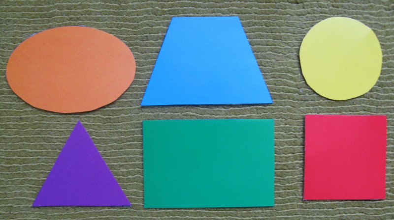 Геометрические фигуры из бумаги для детей