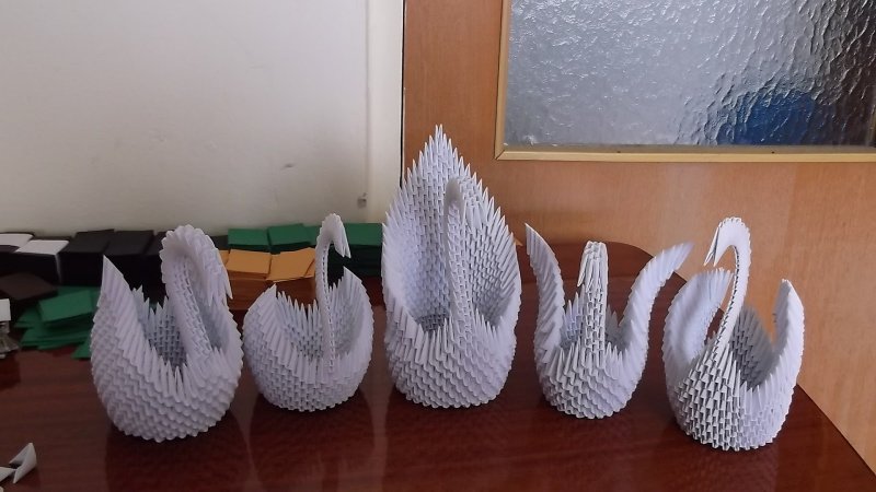 Модульное оригами белое
